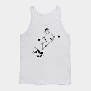 skateboard minimalist line art Tank Top